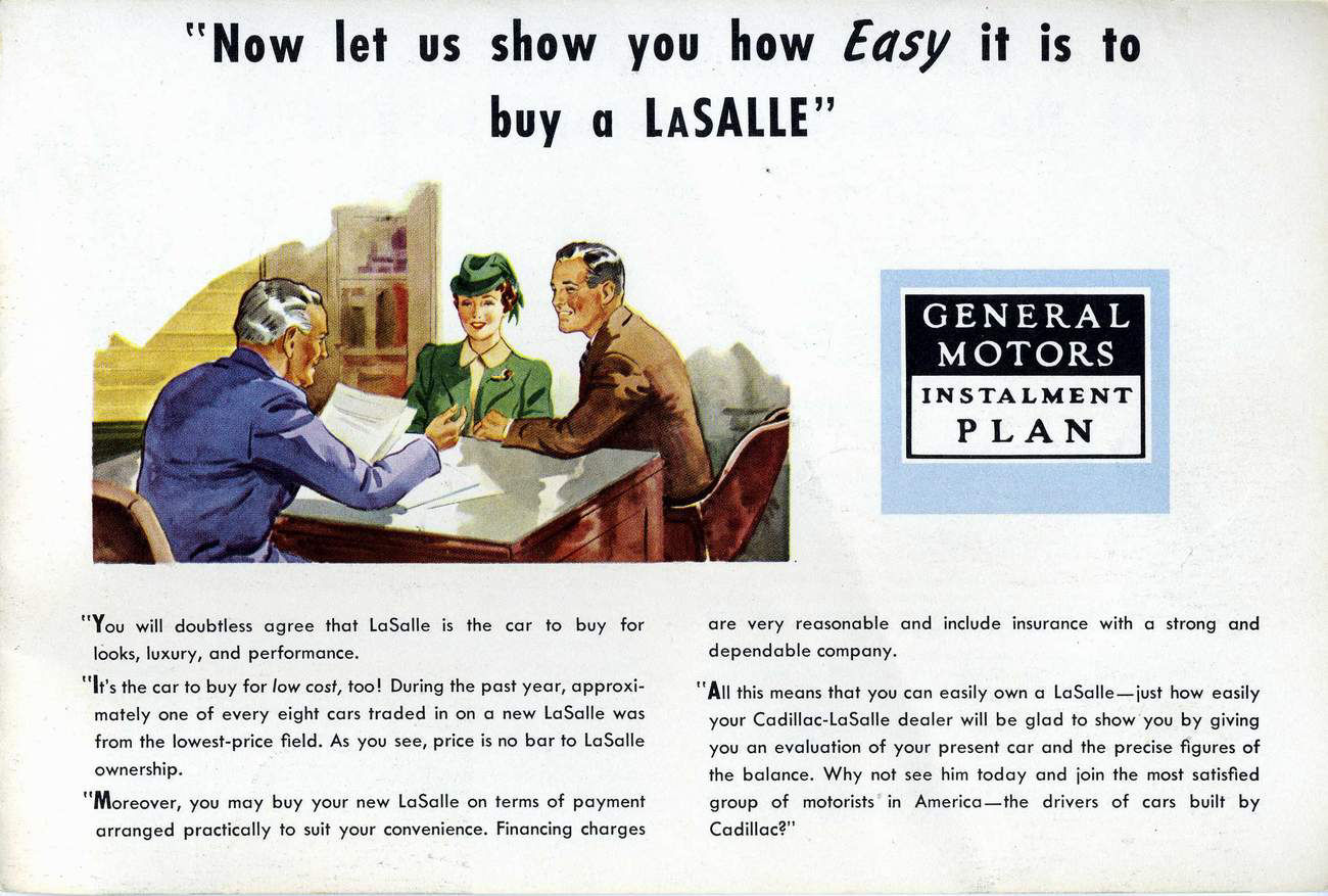 1940 Cadillac LaSalle Brochure Page 1